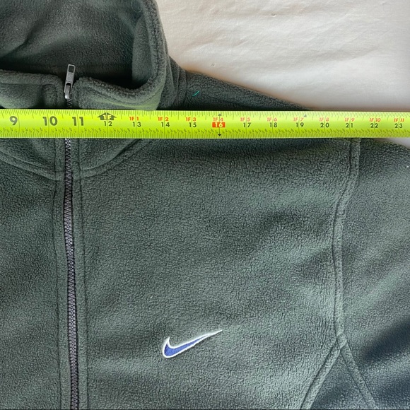 VTG 90s Nike Fleece Full Zip Jacket Swoosh XL Gray - Picture 11 of 13